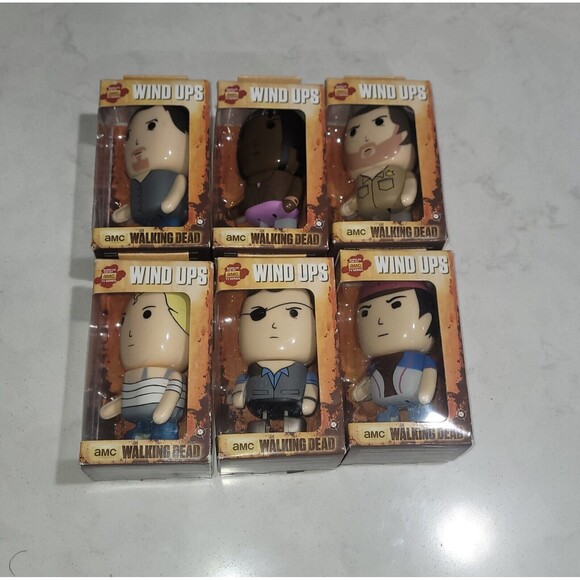 AMC The Walking Dead Wind-Up Toys Figures 2013 Lot of 6 Brand New Sealed